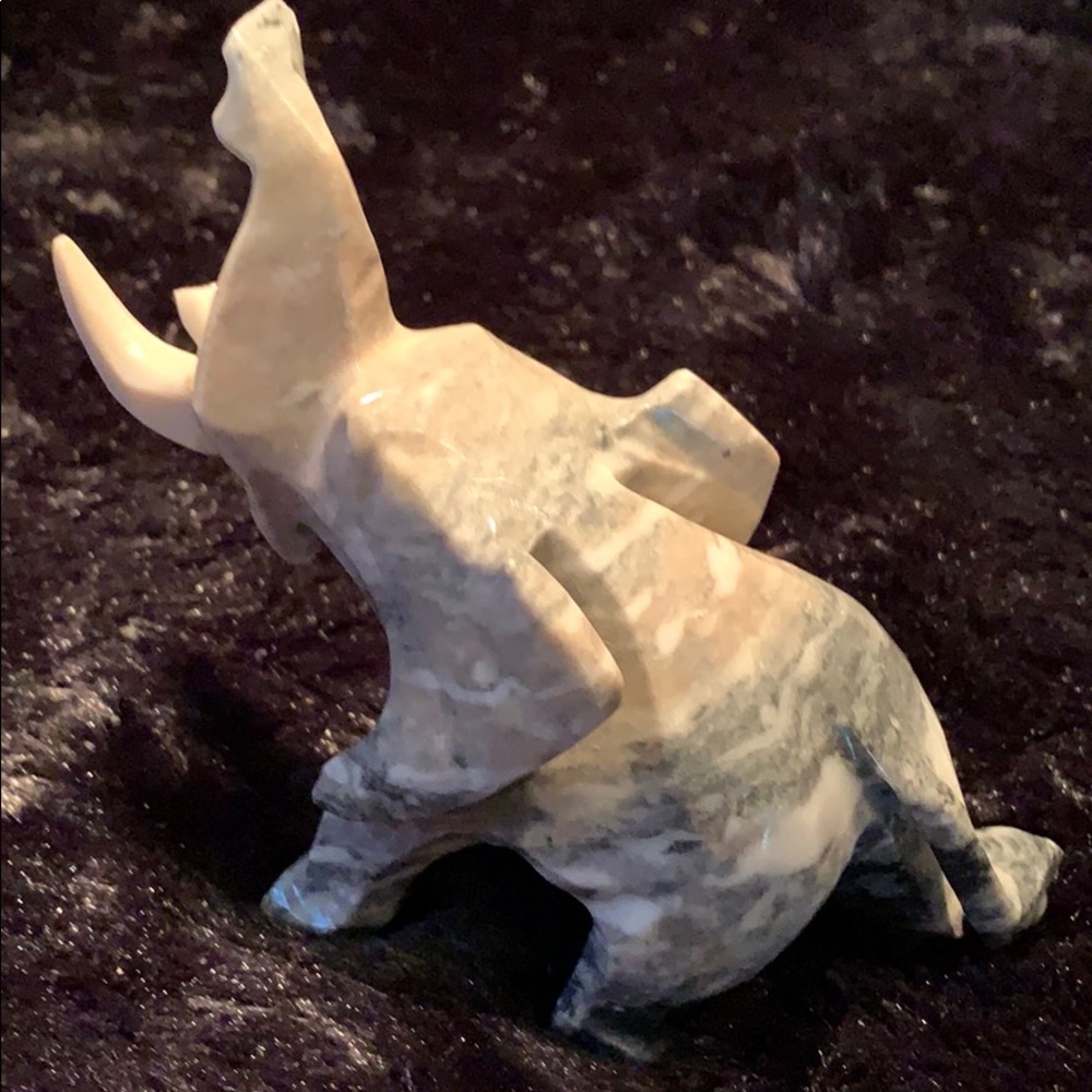 Marble Elephant Hand Crafted Chip off Tusk GUC